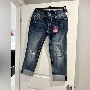 NEW NWT VIGOSS‎ Chelsea skinny Distressed Jeans 13/14 x27